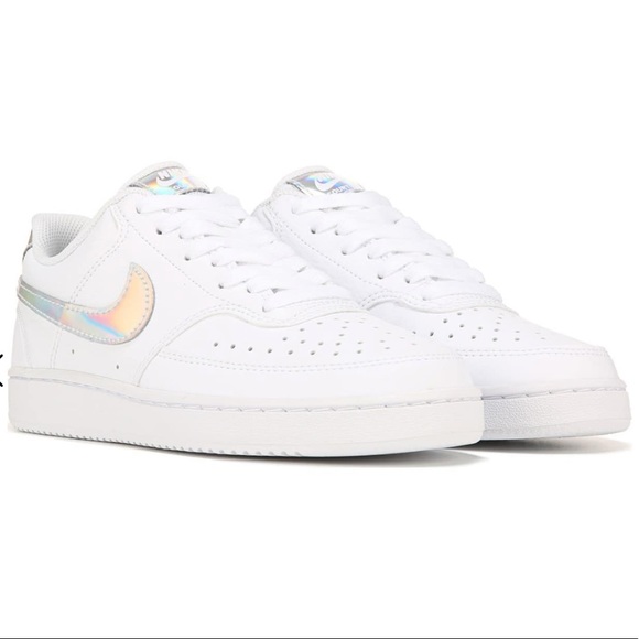 Nike Women's White and Silver Sneakers - Picture 1 of 9